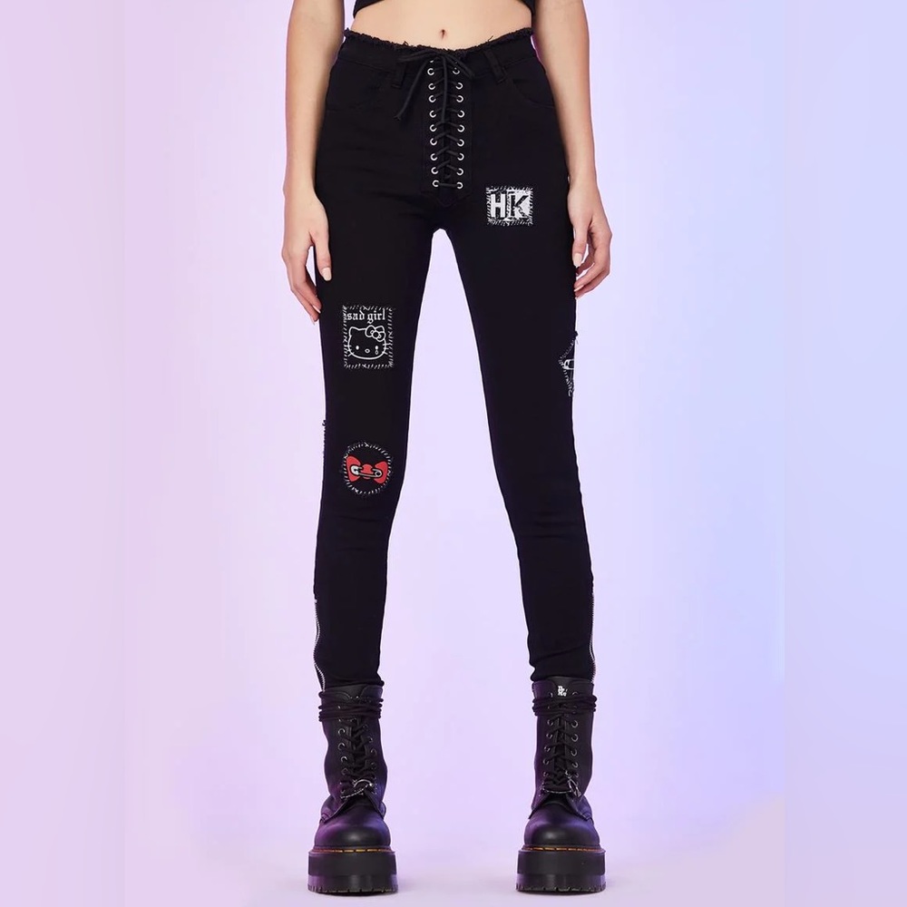 Dolls Kill x Hello kitty Patchwork Pants